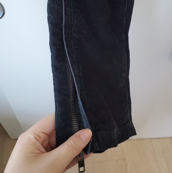 Zadig & Voltaire Corduroy Black Ankle Zip Pants - Picture 3 of 7